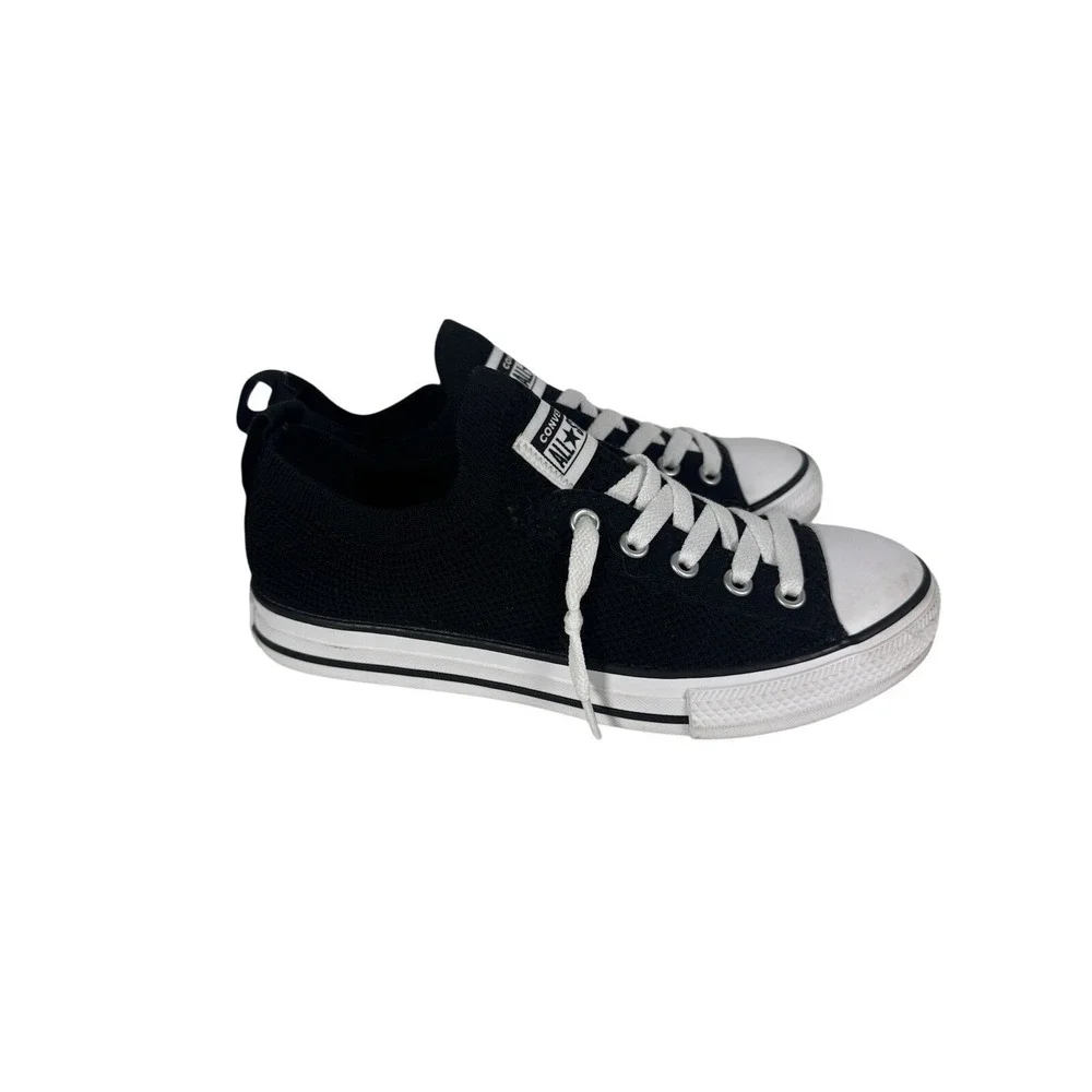 Converse Chuck Taylor All Star Shoreline Knit Black White Slip On Sneakers